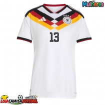 Camisa de Futebol Alemanha Deniz Undav #13 Equipamento Principal Mulheres Mundo 2026 Manga Curta